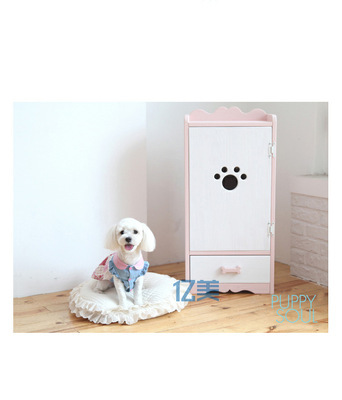 【烤漆可愛實用 寵物貓狗衣架衣柜 寵物儲物家具 收納置物柜帶抽屜】價格,廠家,圖片,寵物窩、籠,廣州億美展示柜制作-